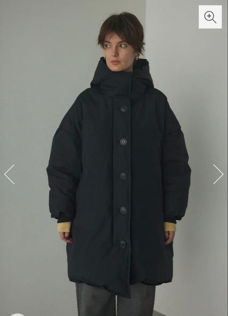 hood down coat BLACK BY MOUSSYブラックバイマウジー