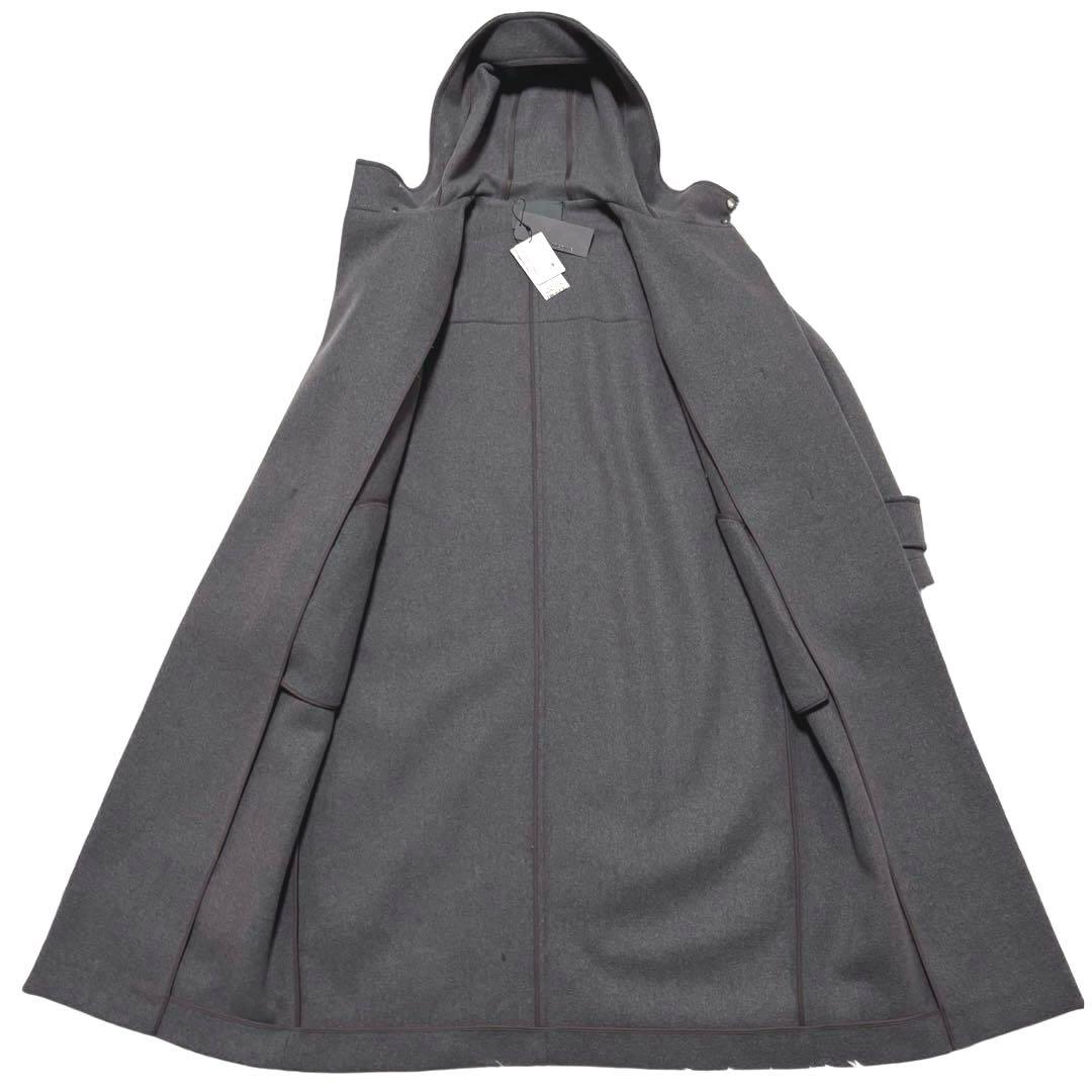 ✨新品タグ付き✨アンクレイヴ　ロング　ダッフルコート　ウールメルトン　グレー