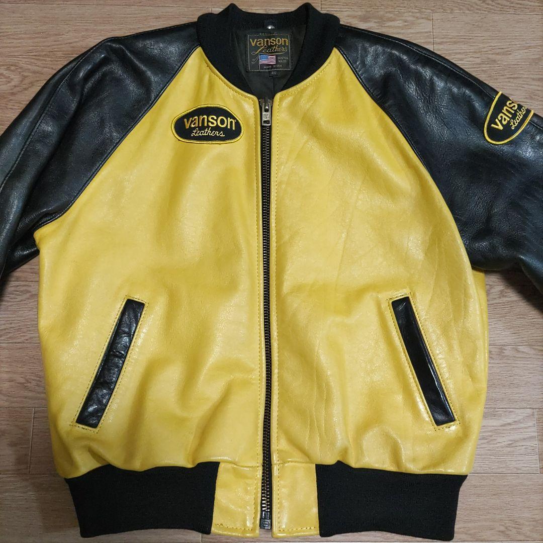 【40サイズ】Vanson TJV レザジャケット　スタジャン