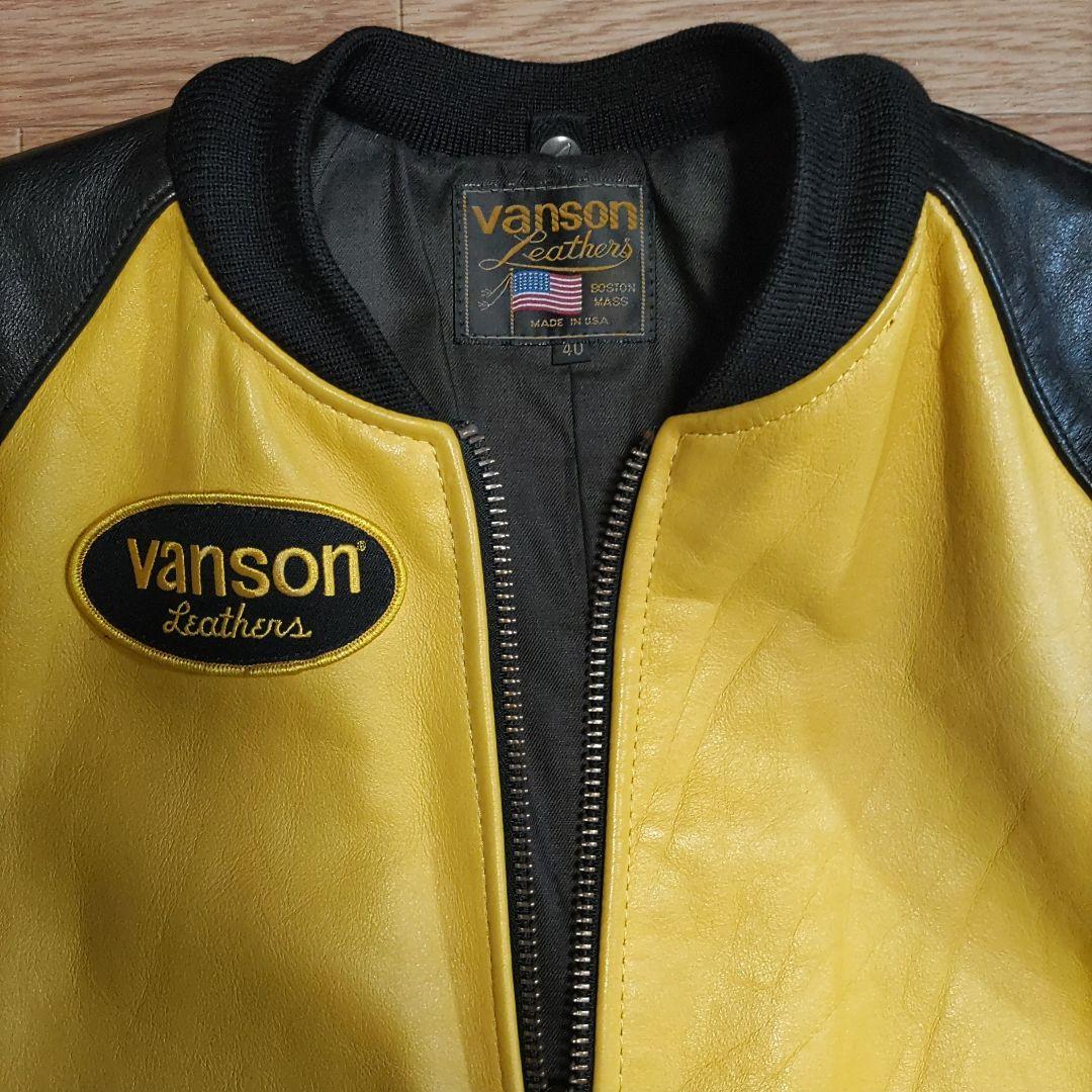 【40サイズ】Vanson TJV レザジャケット　スタジャン