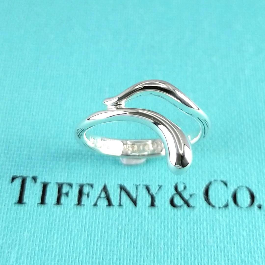 ●SALE●【ティファニー】ティアドロップ　ウェーブ　リング　８号　2309