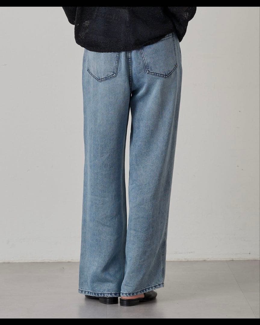 ライトドロストデニムパンツ loungedress ラウンジドレス s