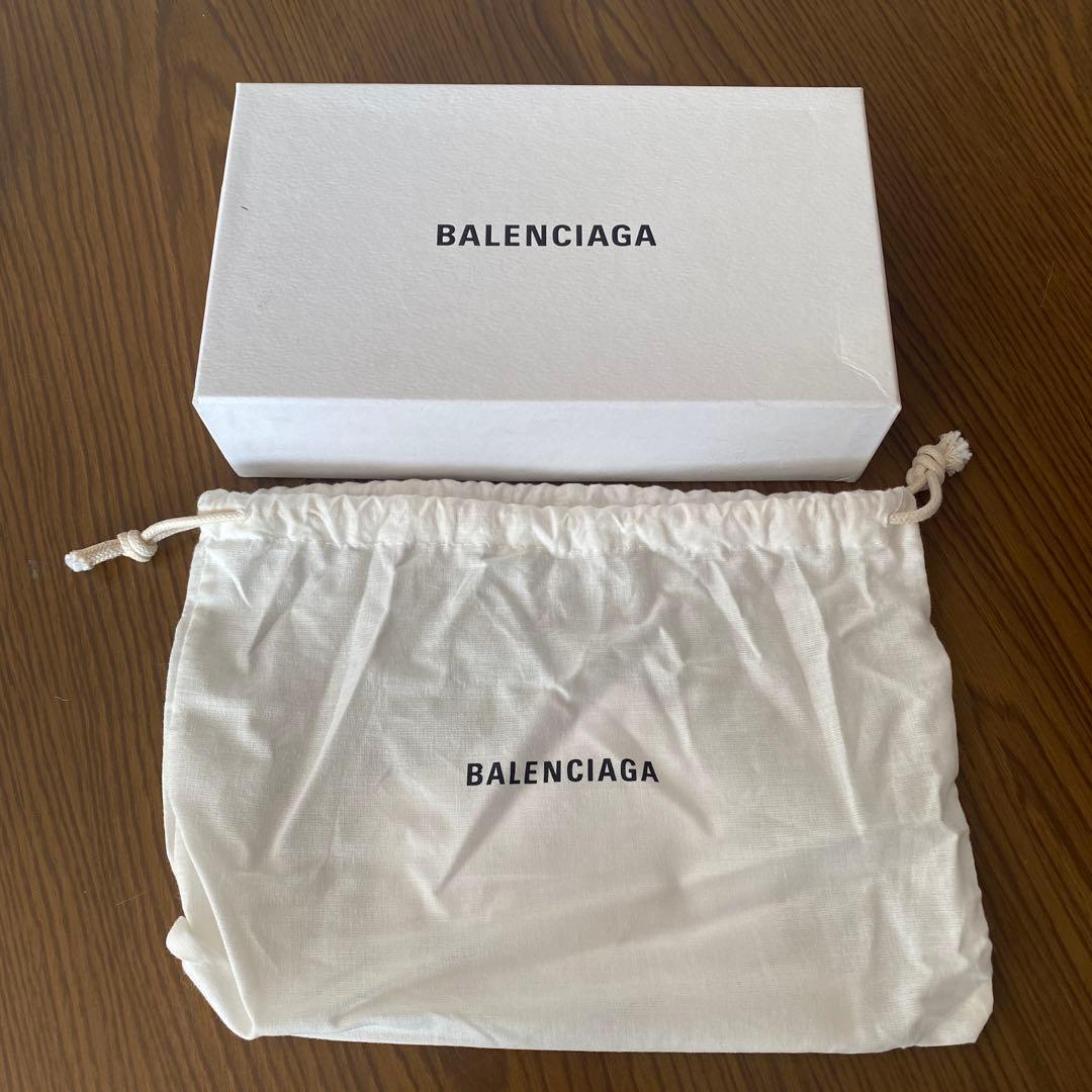 Balenciaga ブラックレザー 長財布 キャンペーンロゴ