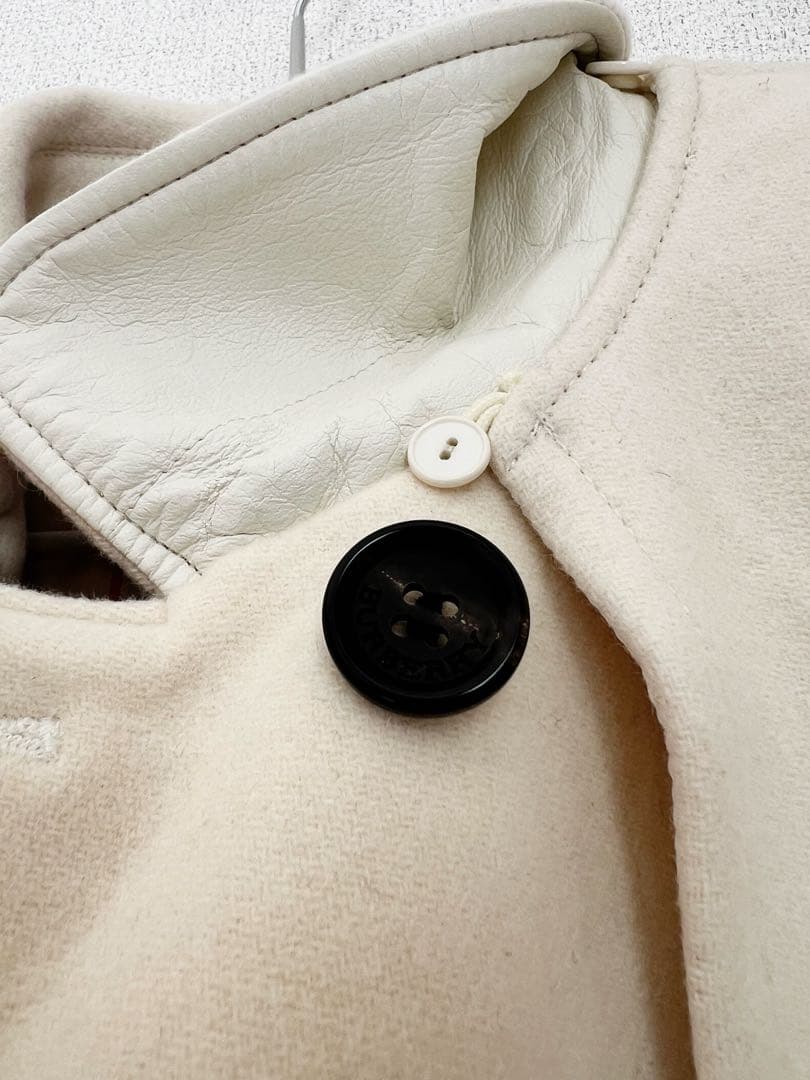 【極美品】バーバリーLONDON白Pコート130卒業式発表会フォーマル春用対応可