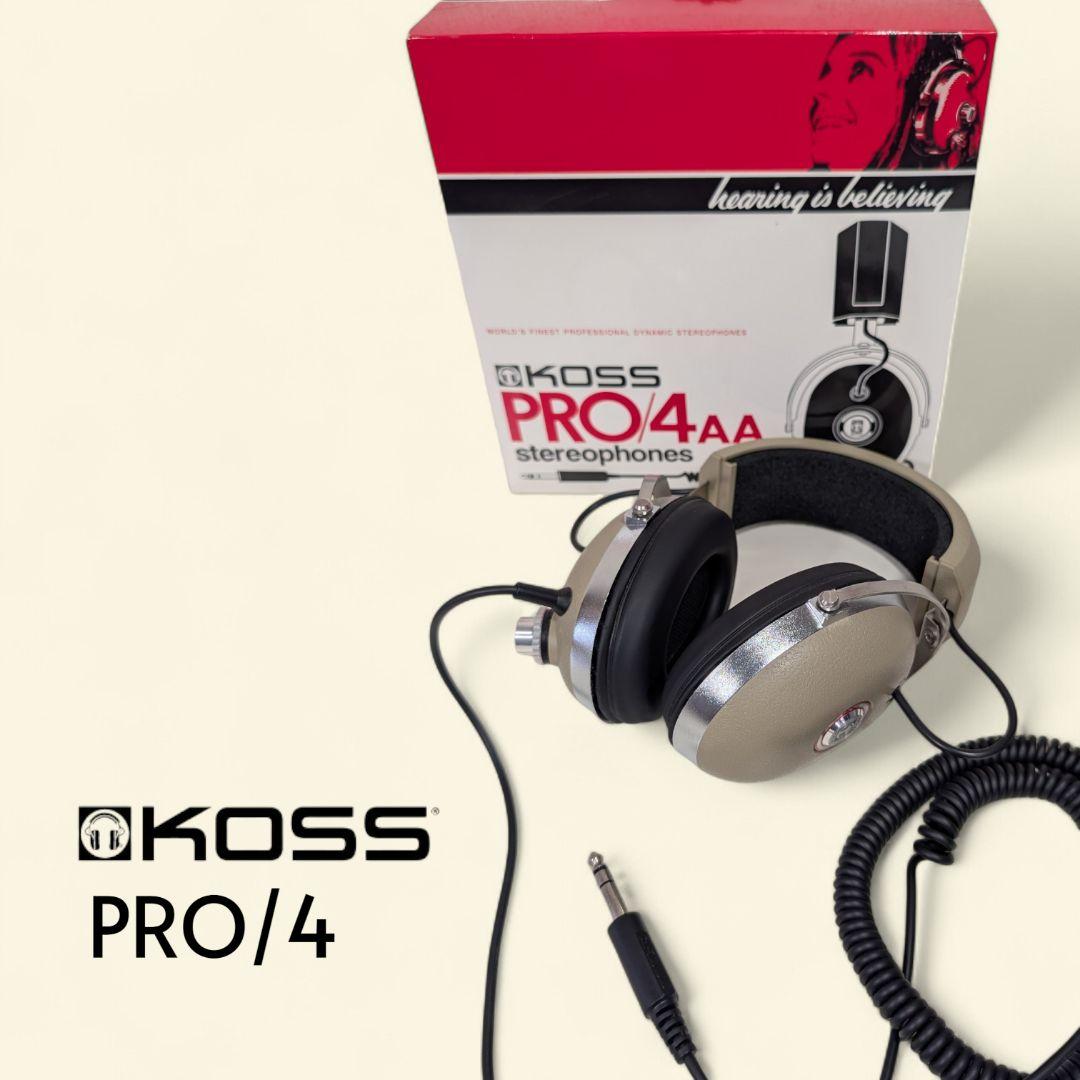 KOSS ( コス )PRO/4AA モニターヘッドホン 有線カールケーブル