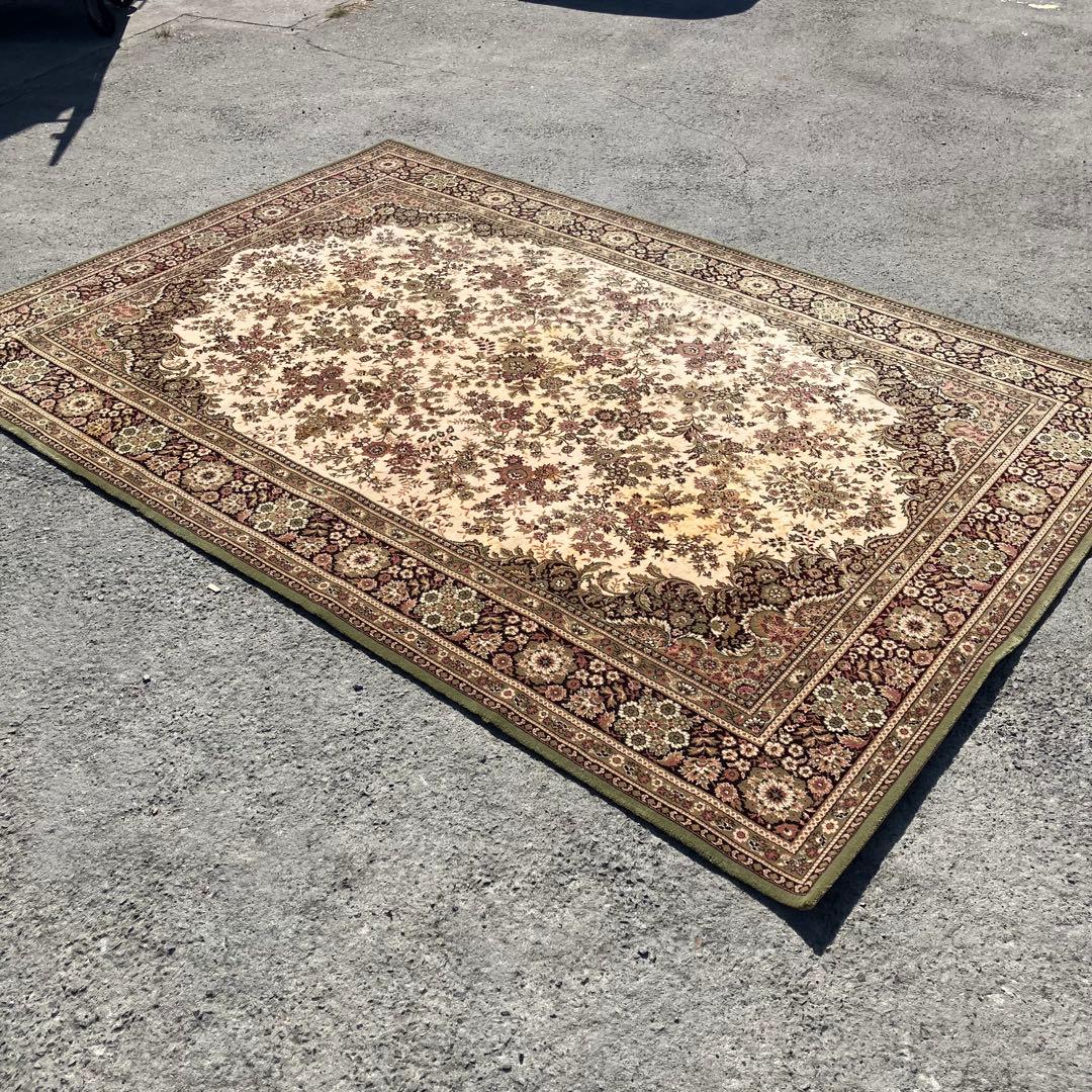 北欧レトロ ナイン ベルギー製 花柄ウールカーペット ペルシャ絨毯 大型絨毯