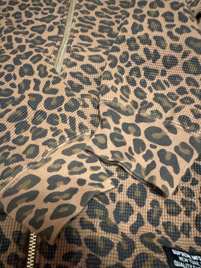トップス Supreme Hooded Zip Up Thermal leopard