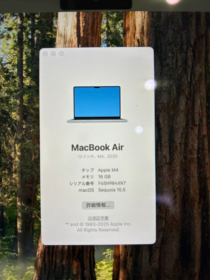 MacBook Air M4スカイブルー　256GB 13インチ