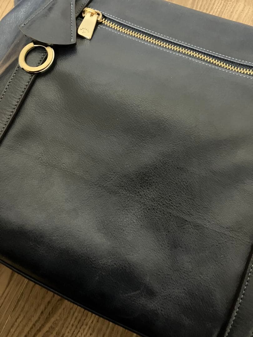 aniary ネイビー レザートートバッグ