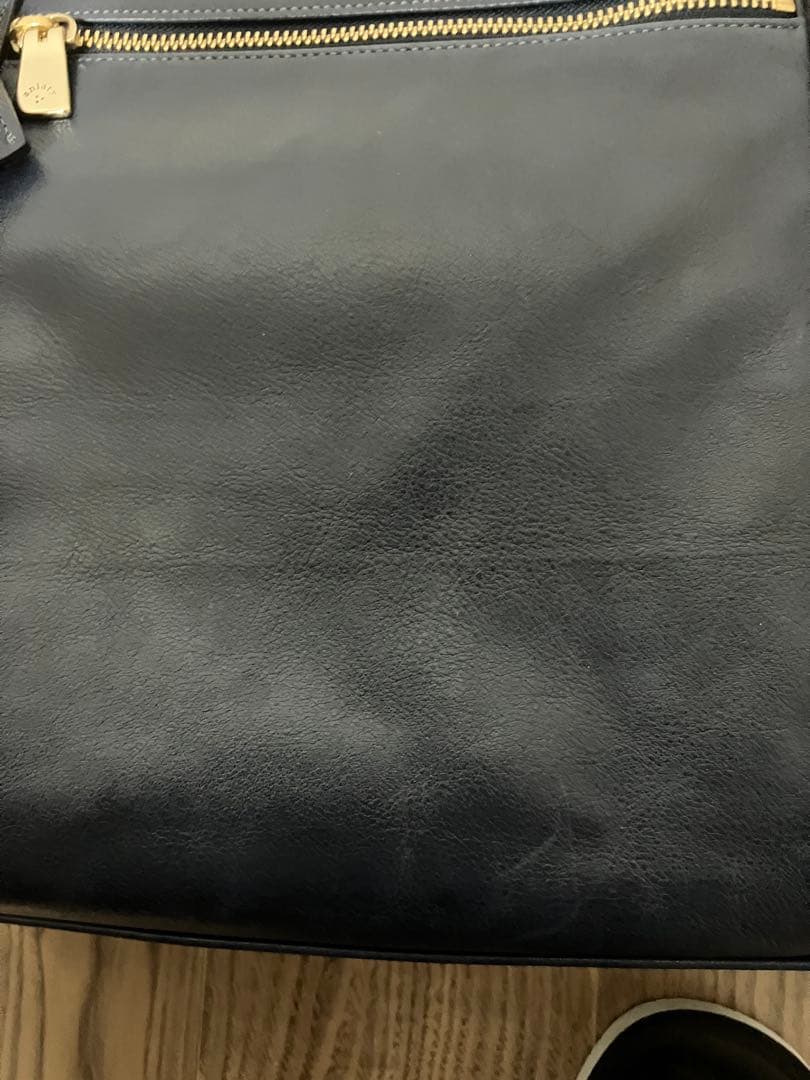 aniary ネイビー レザートートバッグ