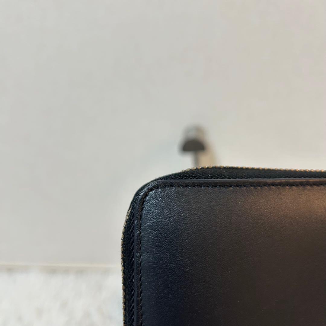 【完売品✨美品/マルチカラー】ポールスミス　ラウンドジップ　長財布　レザー　黒