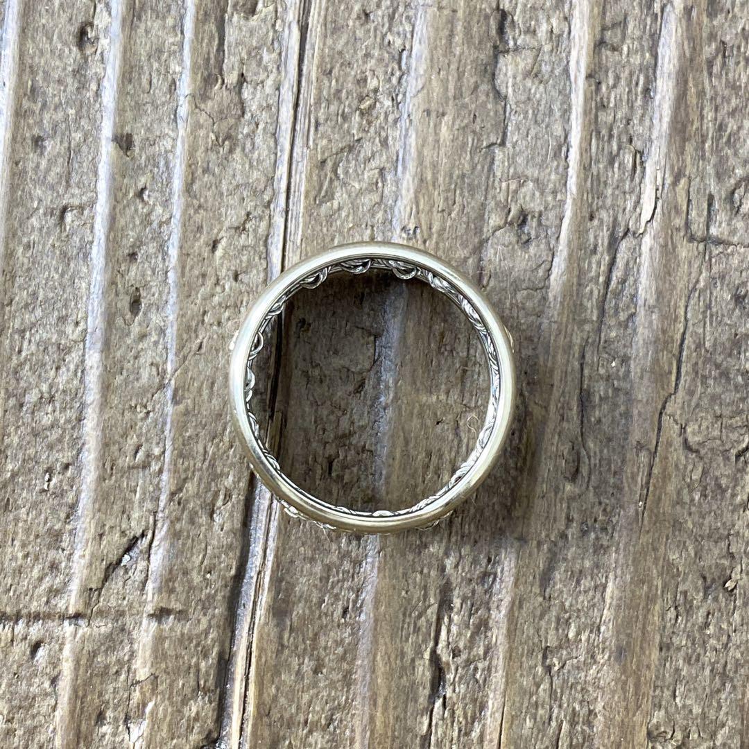 インディアンジュエリー ヴィンテージ ホワイトゴールド10k リング シルバー1