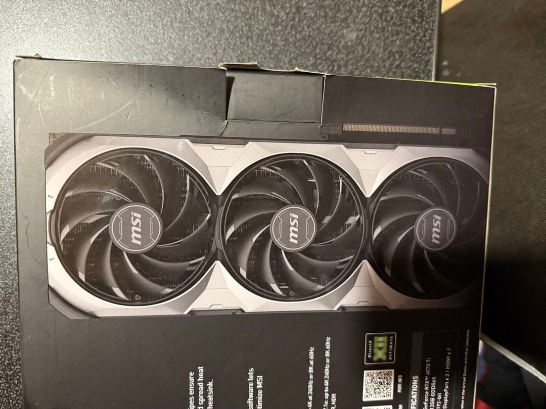 『期間限定値下げ中』MSI RTX 4070 Ti Ventus 3×