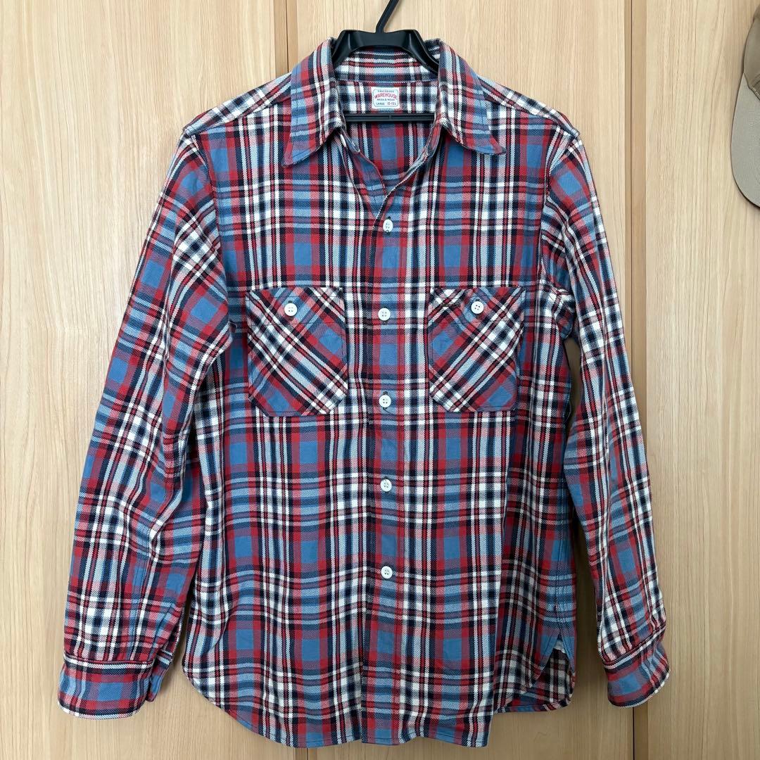【美品】WAREHOUSE lot3104 ネルシャツ