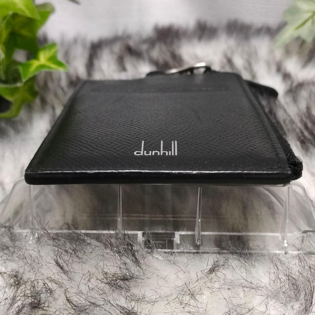 ダンヒル カードケース ブラック ロゴ 革 dunhill フラグメントケース黒