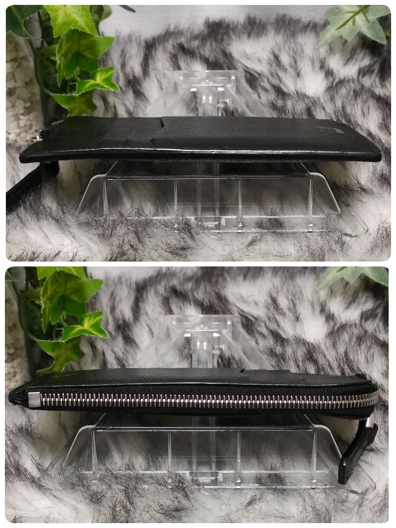 ダンヒル カードケース ブラック ロゴ 革 dunhill フラグメントケース黒