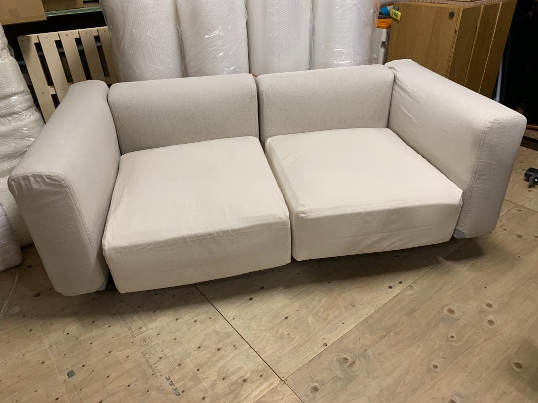 K★★124 無印良品 ユニットソファ 大 アーム右+アーム左
