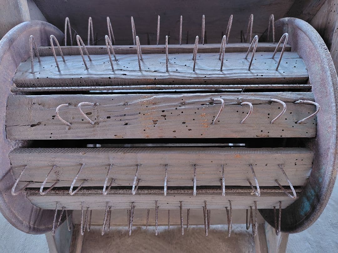 足踏み脱穀機　昭和　古民具　農具　ジャンク品