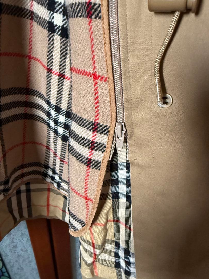 Burberry バーバリー フード付き ノバチェック ライナー コート ロゴ