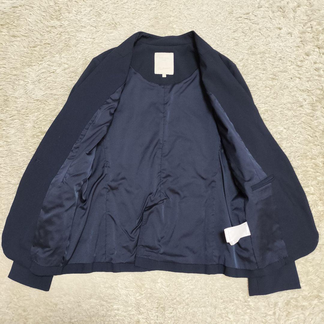 【美品】ビーミングバイビームス ノーカラースーツ ストレッチ セットアップ