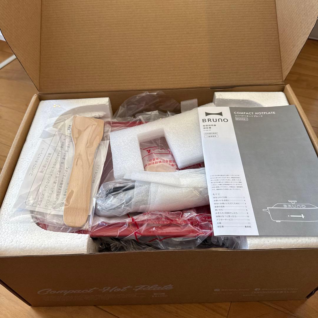 新品未使用 BRUNO コンパクトホットプレート 赤