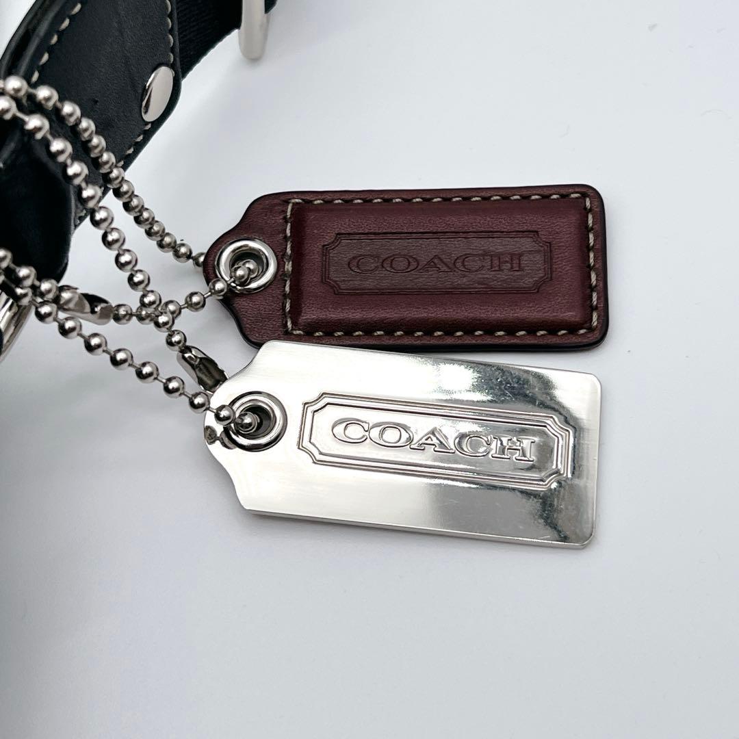 【美品】コーチ　COACH ショルダー バッグ　ヘリテージ　シグネチャー　黒