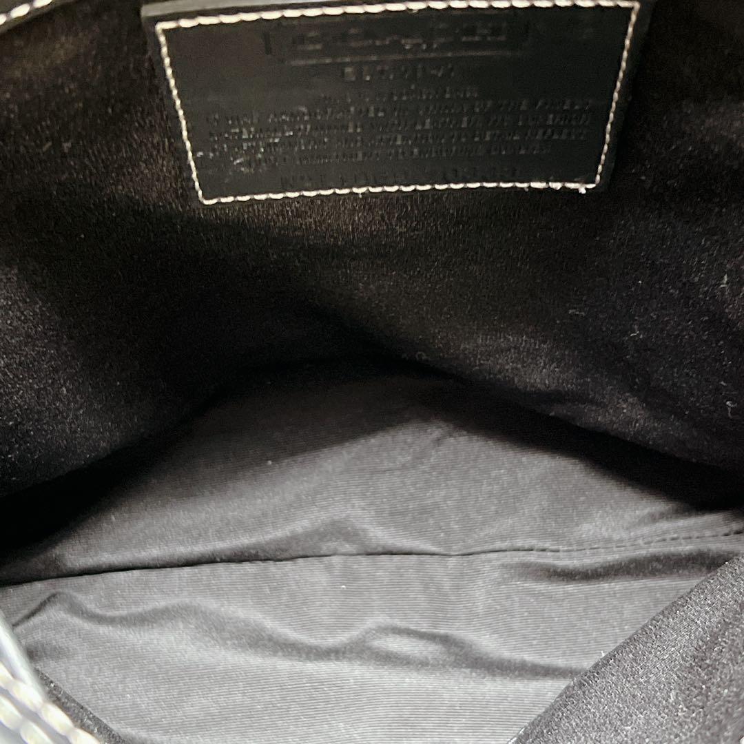 【美品】コーチ　COACH ショルダー バッグ　ヘリテージ　シグネチャー　黒