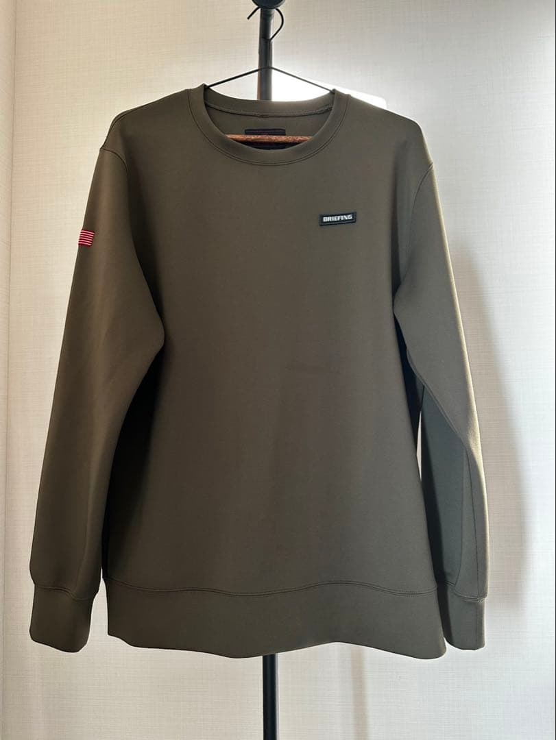 【美品】ブリーフィング　トレーナー　スウェット　3Dロゴ　近年モデル　カーキ