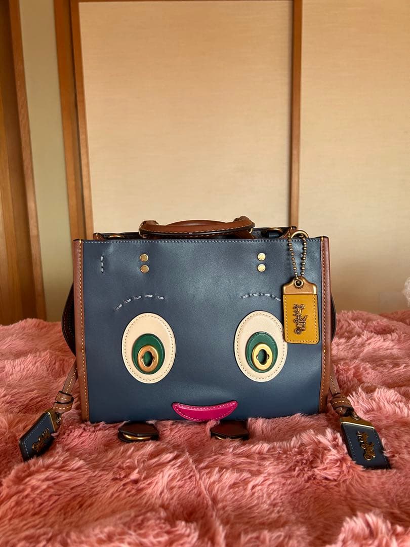 COACH キャラクター顔デザイン ハンドバッグ