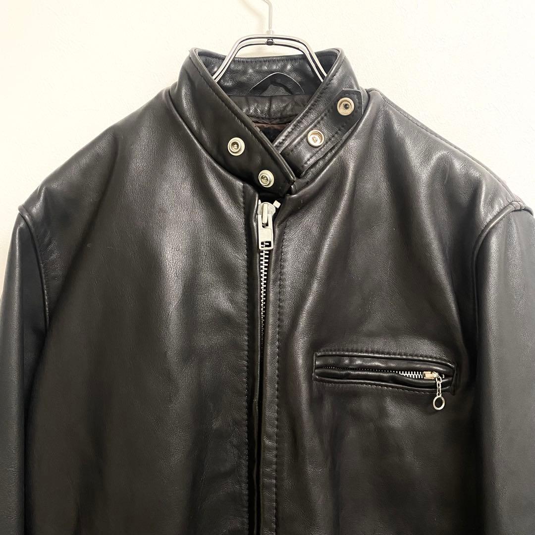 【美品即完売】schott usa製 ライナー付 レザージャケット ブラック