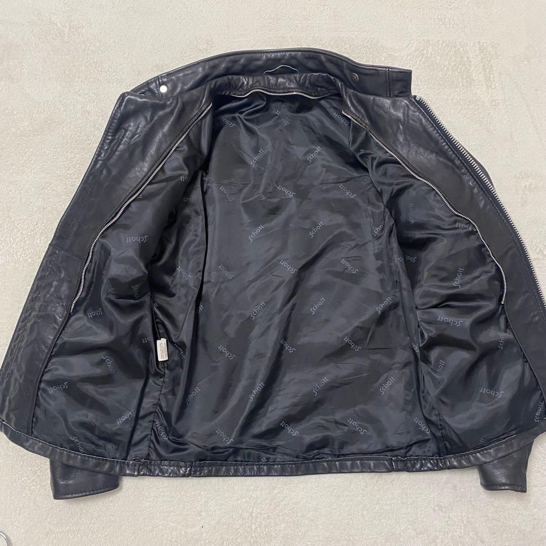 【美品即完売】schott usa製 ライナー付 レザージャケット ブラック