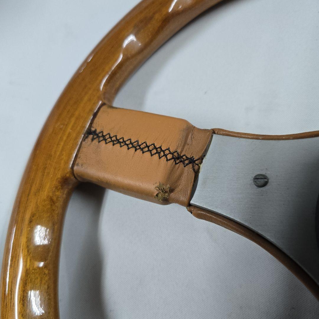 く*れ様 ジャンク！イタルボランテウッド レザー ステアリングホイール 3スポー