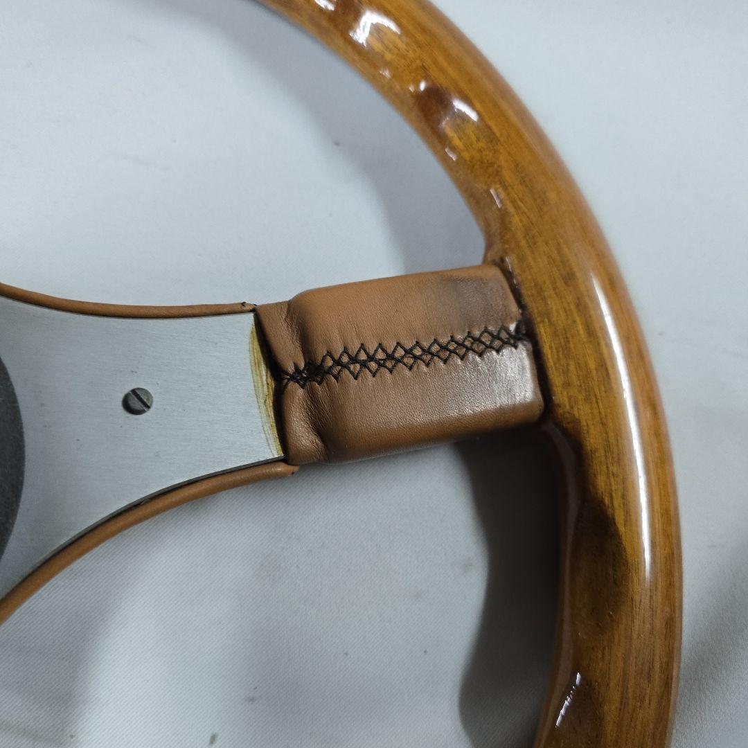 く*れ様 ジャンク！イタルボランテウッド レザー ステアリングホイール 3スポー