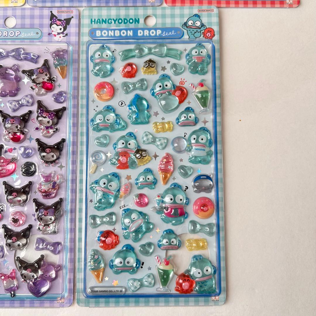 【国内正規品】ボンボンドロップシール第二弾サンリオ5枚セットはぴだんぶいなど