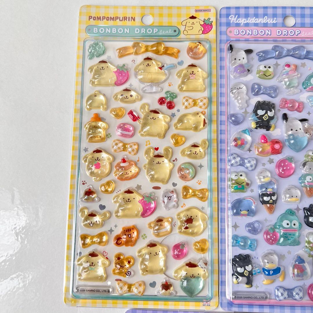 【国内正規品】ボンボンドロップシール第二弾サンリオ5枚セットはぴだんぶいなど
