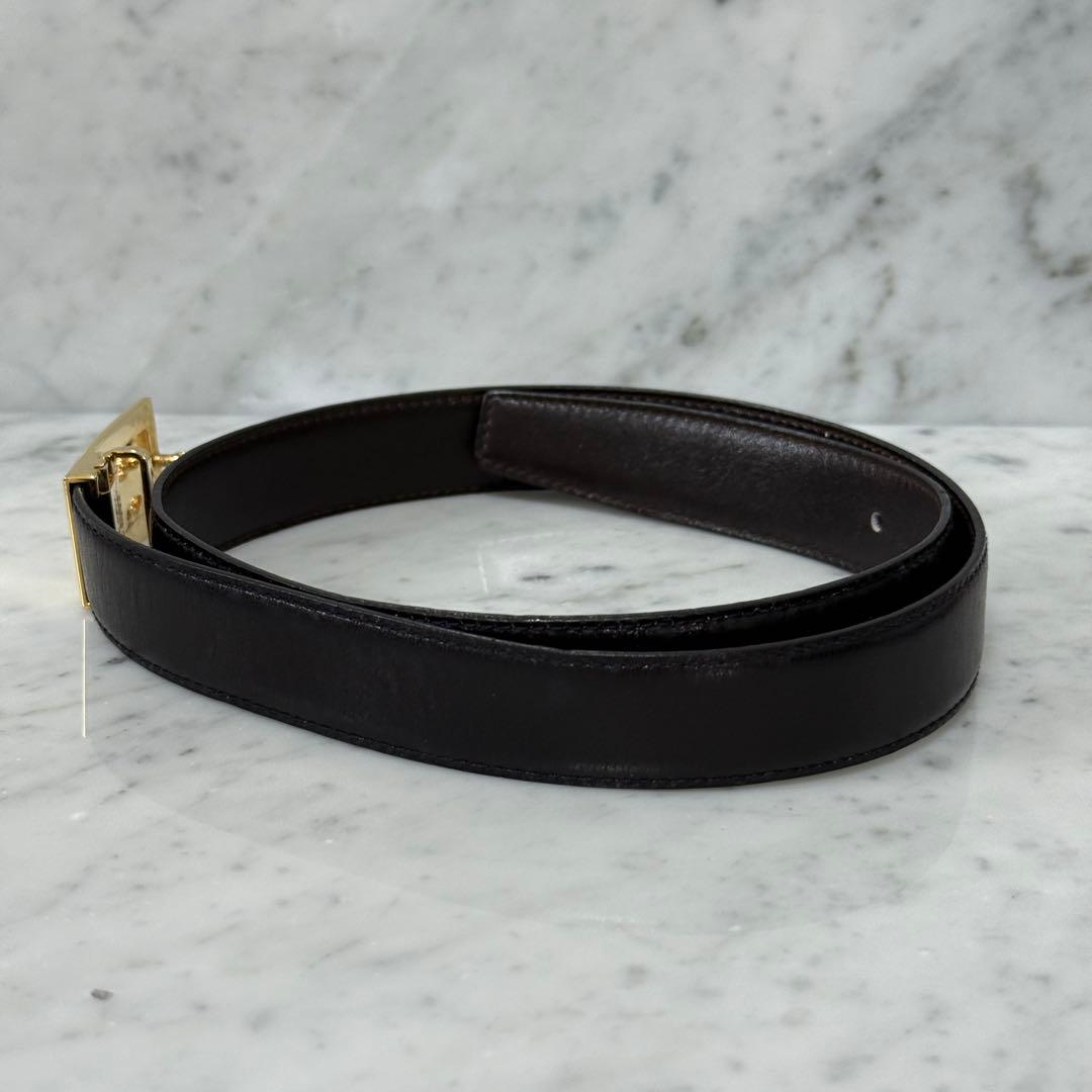 美品 CELINE セリーヌ ベルト 馬車金具 ホース ブラック ゴールド