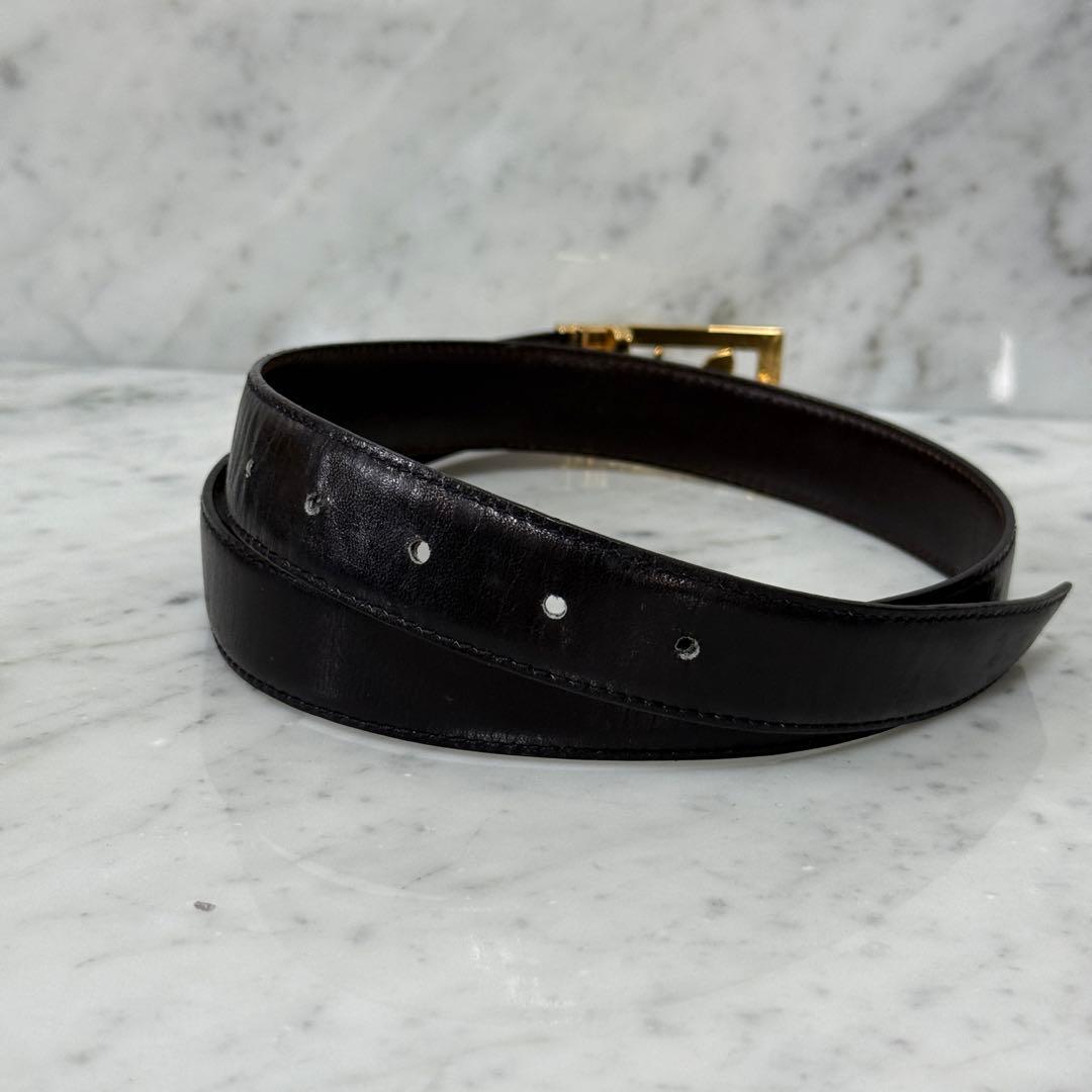 美品 CELINE セリーヌ ベルト 馬車金具 ホース ブラック ゴールド