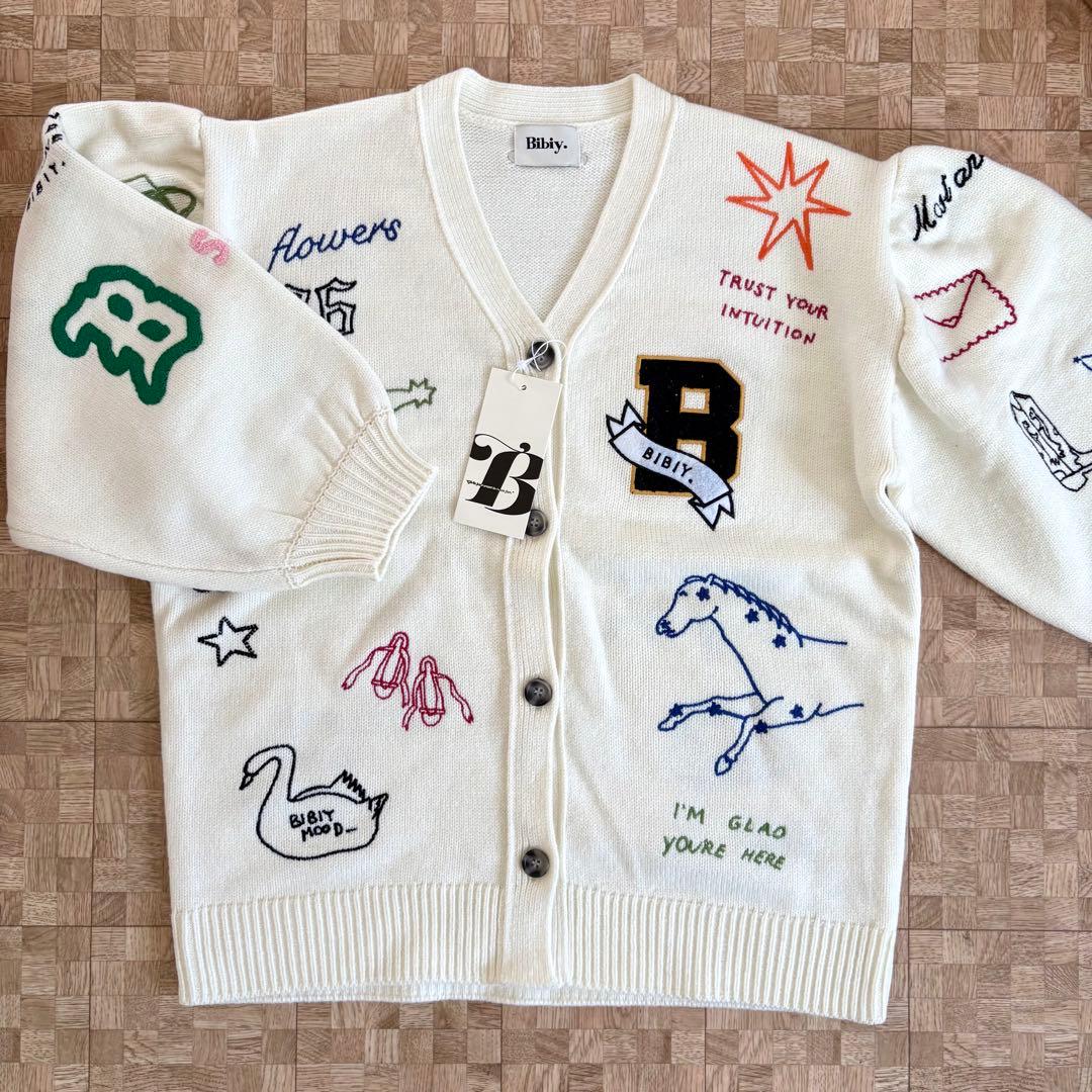 タグ付き新品 bibiy B. UNIVERSE CARDIGAN ホワイト