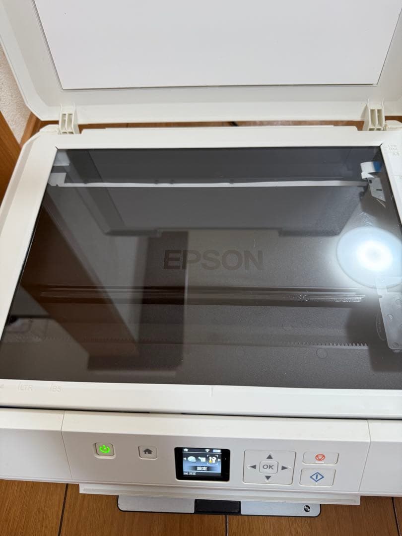 満*様 廃インク吸収パット限界交換状態EPSON 複合機 本体 ホワイト　EP7