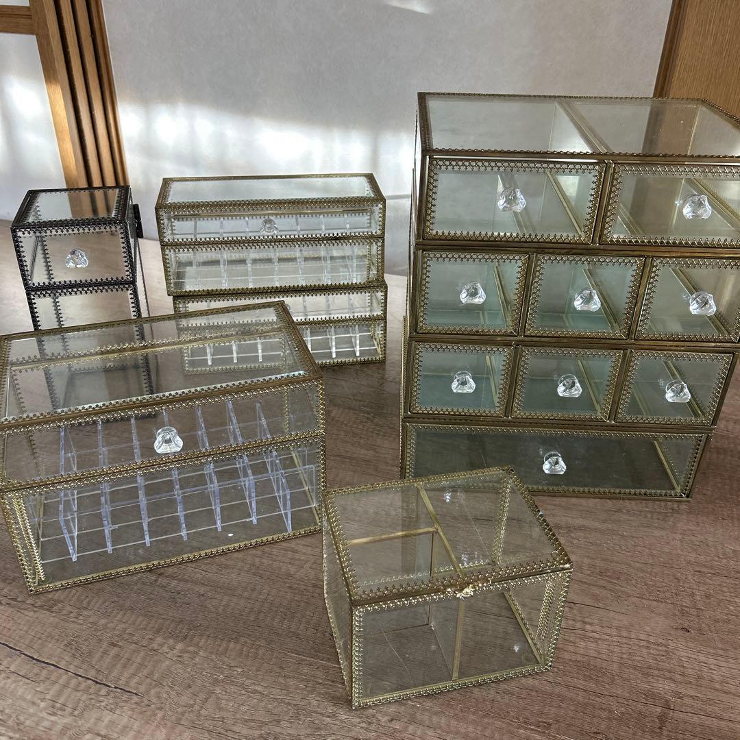 ガラス製コレクションボックスセット