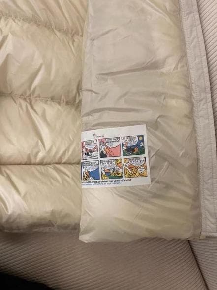 極美品アイボリー ファー付きダウンジャケット