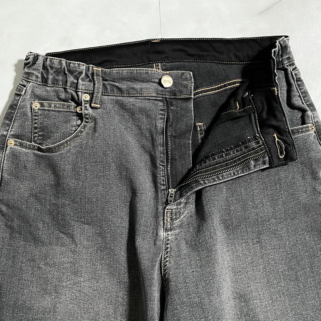 M18238 極美品　アンコキーヌ　43°N刺繍　ストレッチカーヴィーパンツ　L