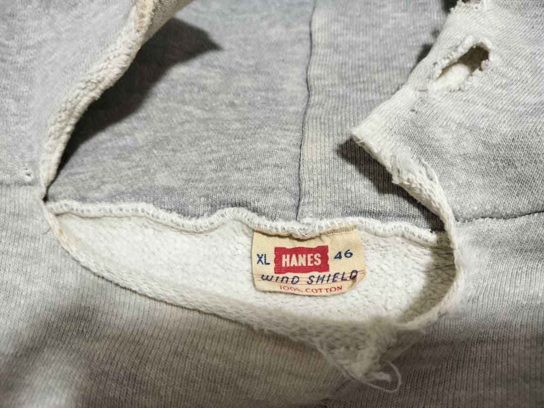 HANES ヴィンテージ ダメージ パーカー 50〜60's