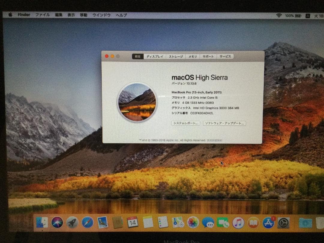 Apple MacBook Pro【Early 2011／MC700J/A】