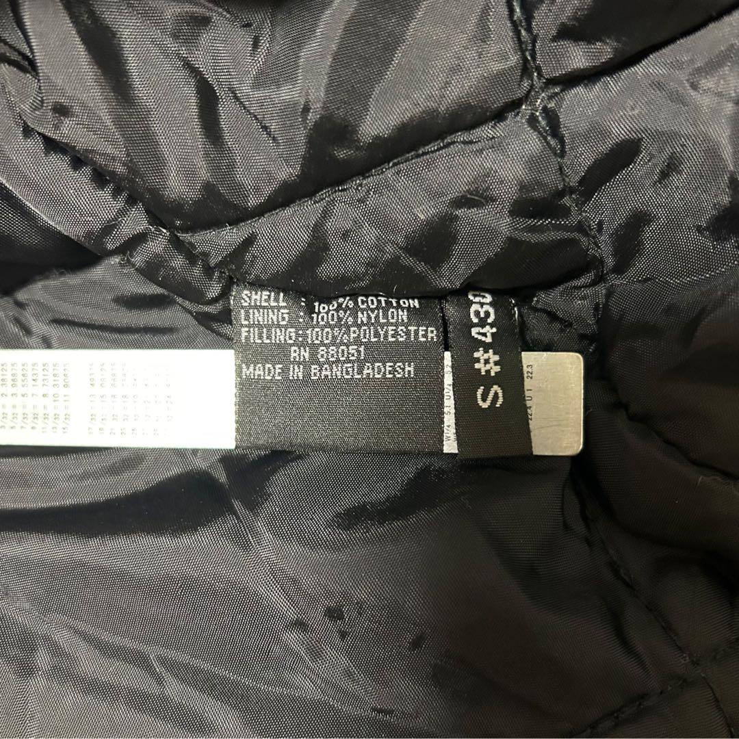 USA古着 90sダックジャケット企業ロゴ刺繍ダック地身幅広めキルティングワーク