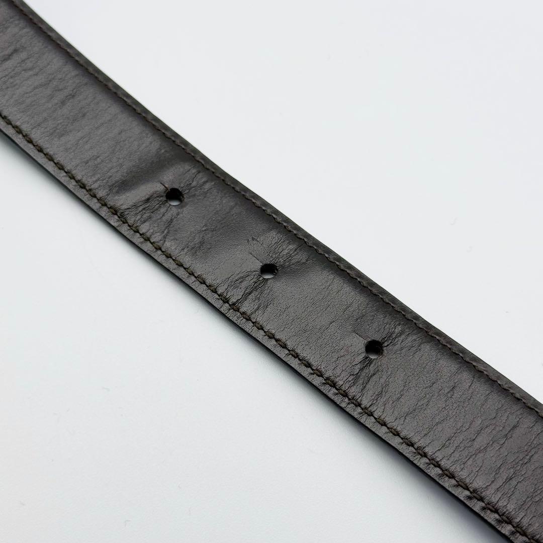 ✨良品✨GUCCI ベルト Gバックル シルバー金具 ビジネス レザー 男女兼用