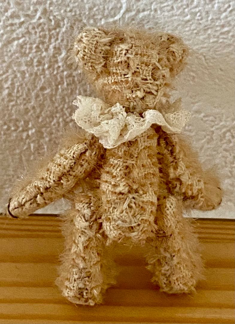 ミニチュア作家NaoColle（なおこれ）さん テディベア　ビンテージ布