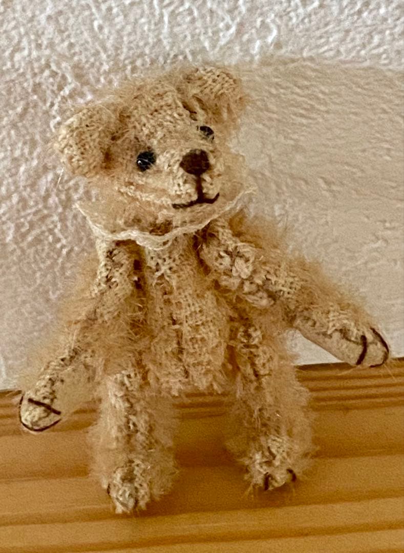 ミニチュア作家NaoColle（なおこれ）さん テディベア　ビンテージ布