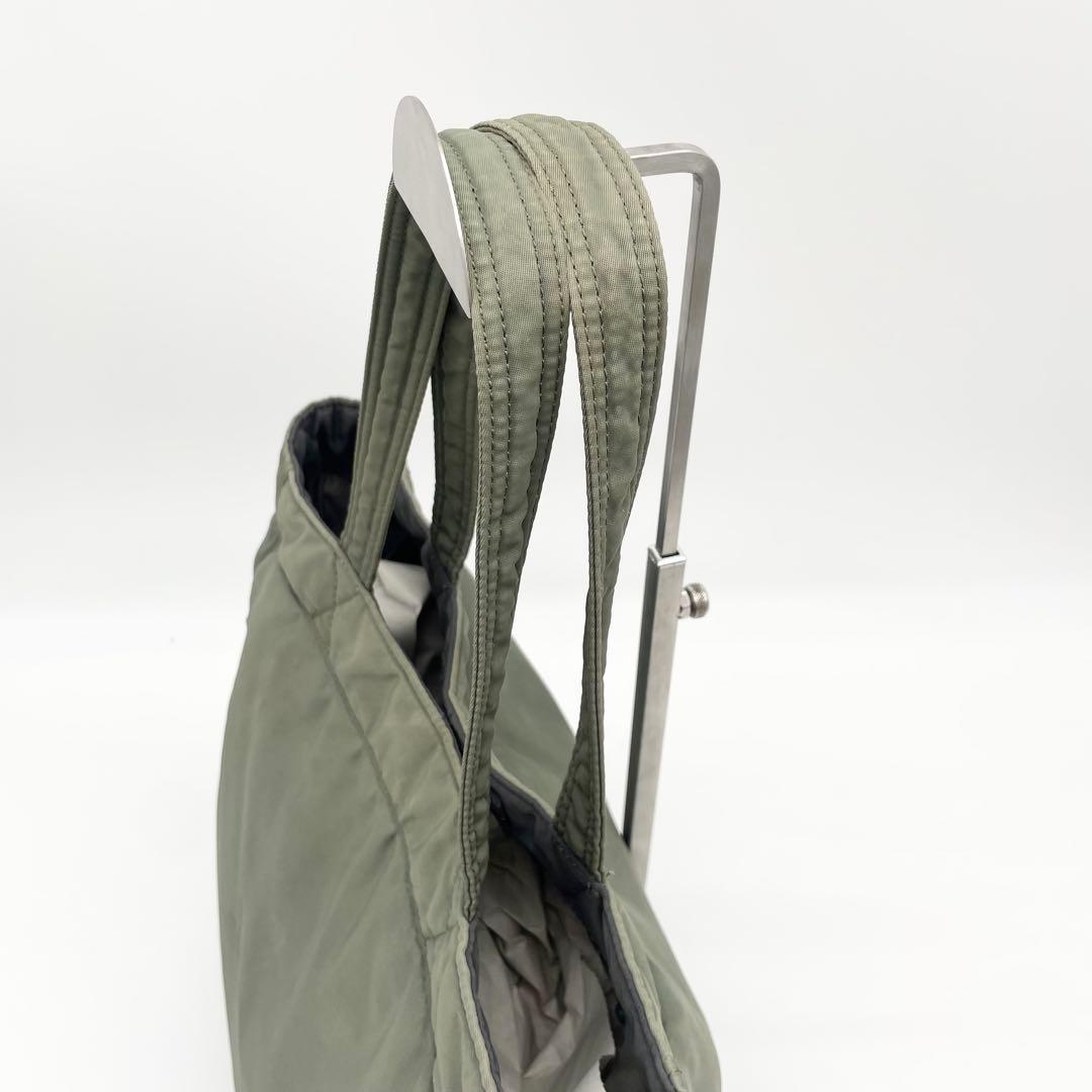 PORTER CREAM トートバッグ　カーキ　グリーン　ナイロン　ポーチ付き