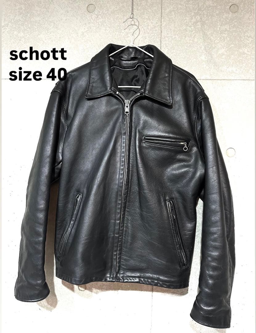 schott ショット　レザー シングル　ライダース　ジャケット